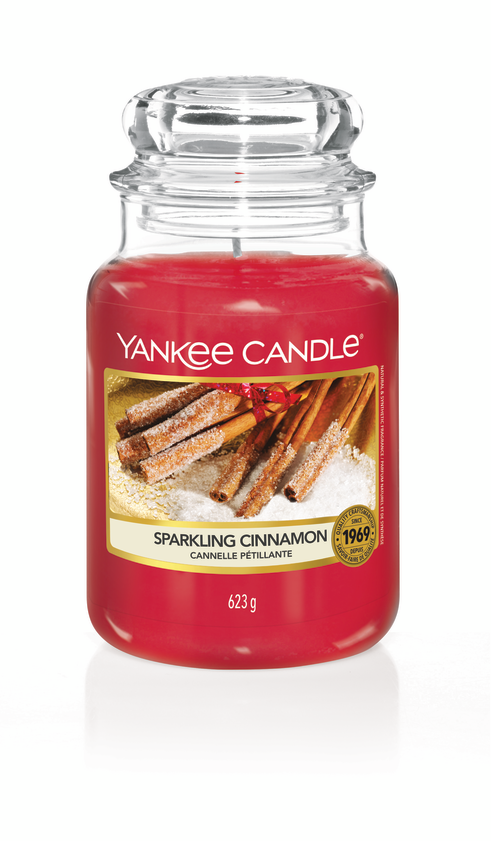 Sparkling Cinnamon Candele in giara grande