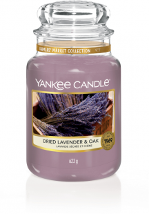 Dried Lavender & Oak Candele in giara grande